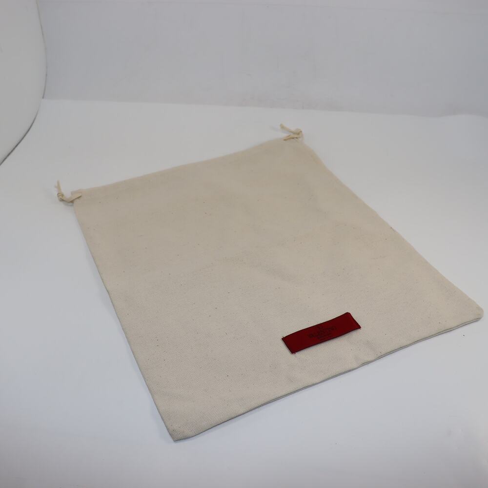 Valentino Beige‎ Canvas Dust Bag 13.5x11.5 Designer Storage Pouch